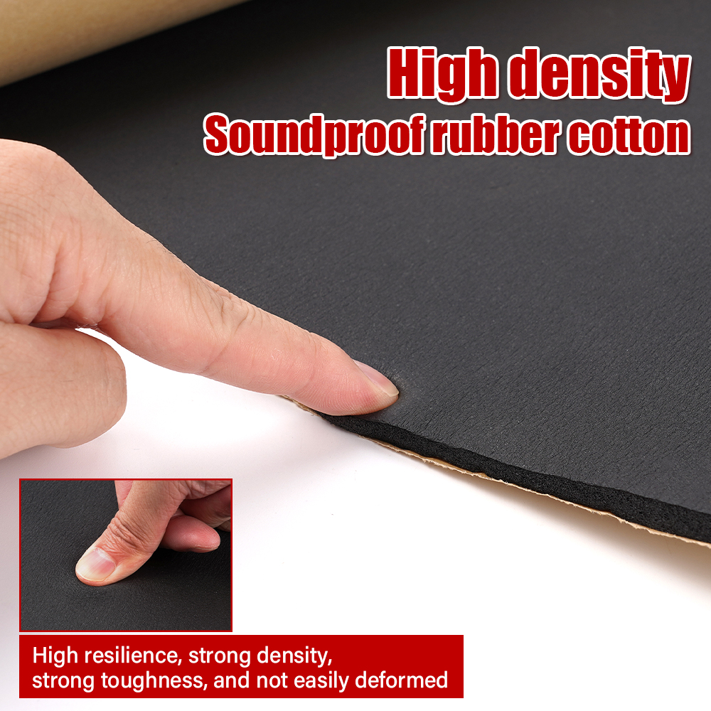1M x 50 ซม.Deadener เสียงฉนวนกันความร้อน Deadening ฉนวนกันความร้อนสติกเกอร์รถ Hood เครื่องยนต์ไฟร์วอลล์ความร้อน