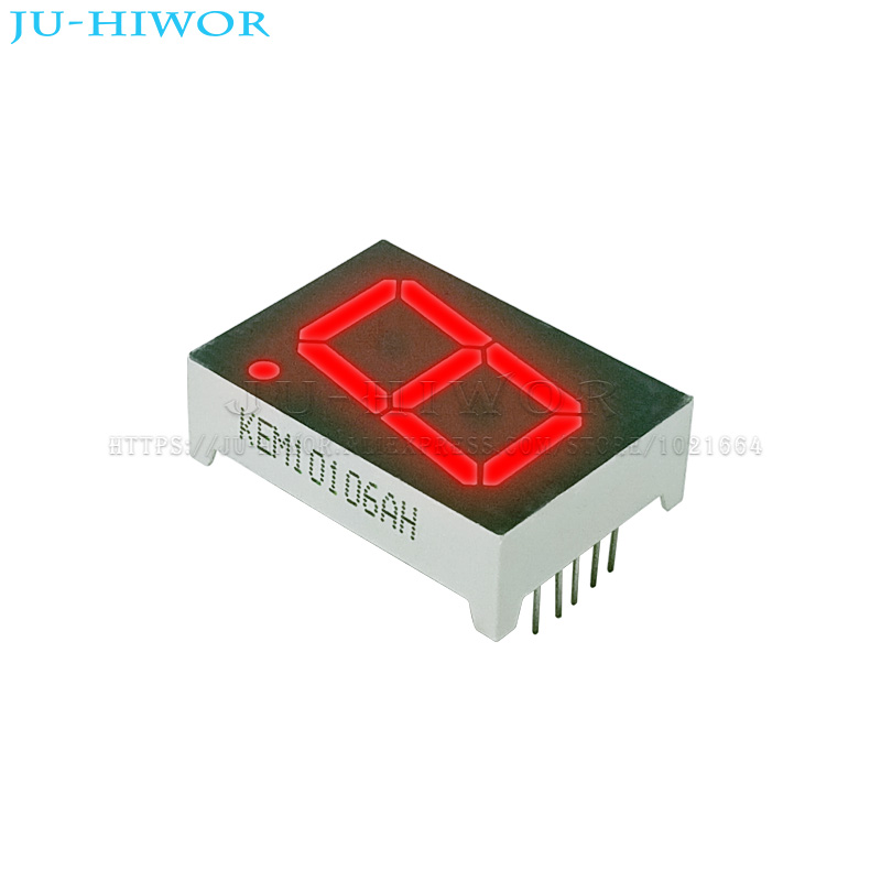 10pcs 10Pins 1106AS 1106BS 1 Inch 1 Digit Bits 7 Segment Red LED Digital Display Digitron Common Anode Cathode C-A C-C