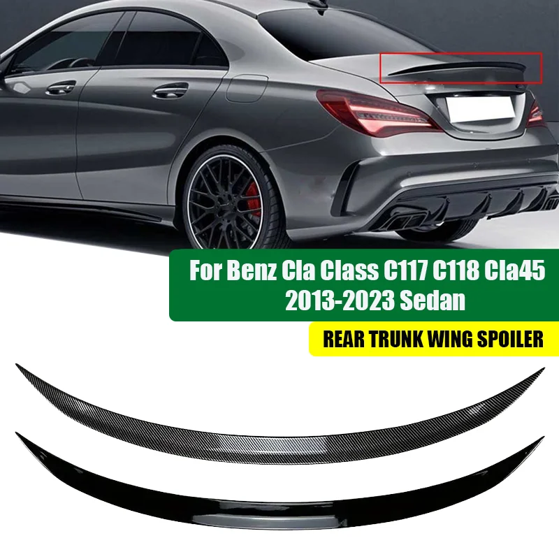 Rear Wing Spoiler Mercedes Benz CLA Class C117 C118 CLA200 CLA260 CLA45 AMG 2013-2023 Car Rear Spoiler Lip Exterior Parts