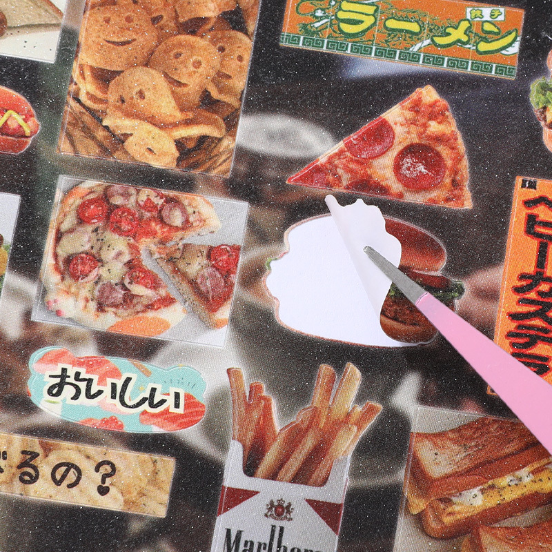 MINKYS 30 枚/ピースかわいい食品ケーキ装飾ステッカーラップトップ Kpop トップローダーステッカーブックキッズギフトスクール文具