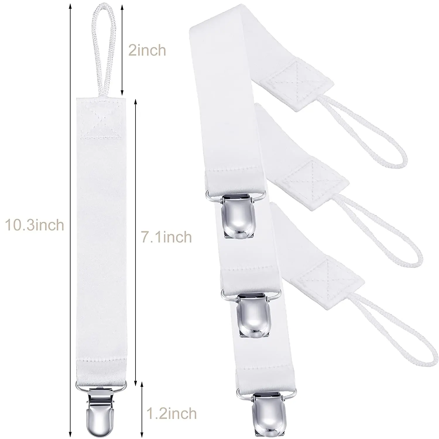 10 ชิ้น/ล็อตปลอดสารพิษ Texile คลิป Pacifiers ระเหิดช่องว่างพิมพ์ Baby Pacifier คลิปสําหรับชายหญิงเหมาะกับเด็ก Teething ของเล่น