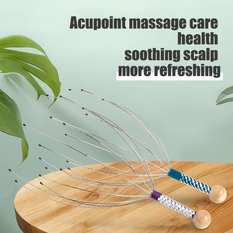 1 stücke Kopf Massage Kratzen Octopus Kopfhaut Werkzeug Nicht Seele Extractor Göttliche Werkzeug Extraktion Gesundheit und Wellness Kopf Therapie