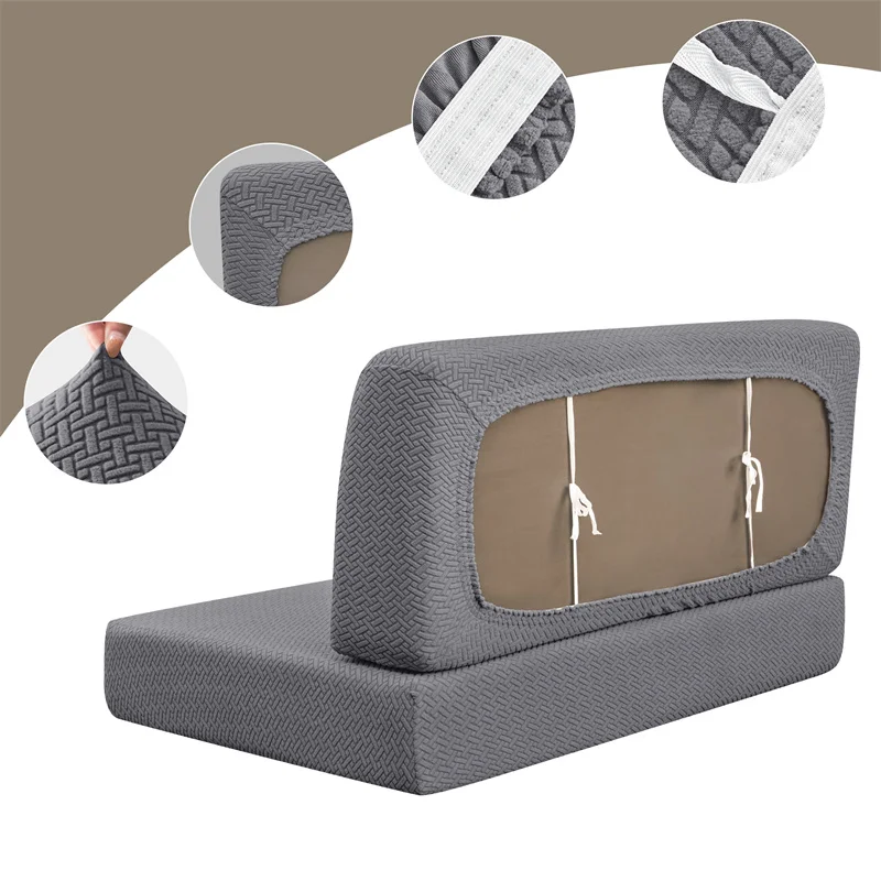 Fundas elásticas de forro Polar para cojines de coche, cubierta de asiento de cabina, respaldo de banco, RV y Camper, Juego de 2 unidades