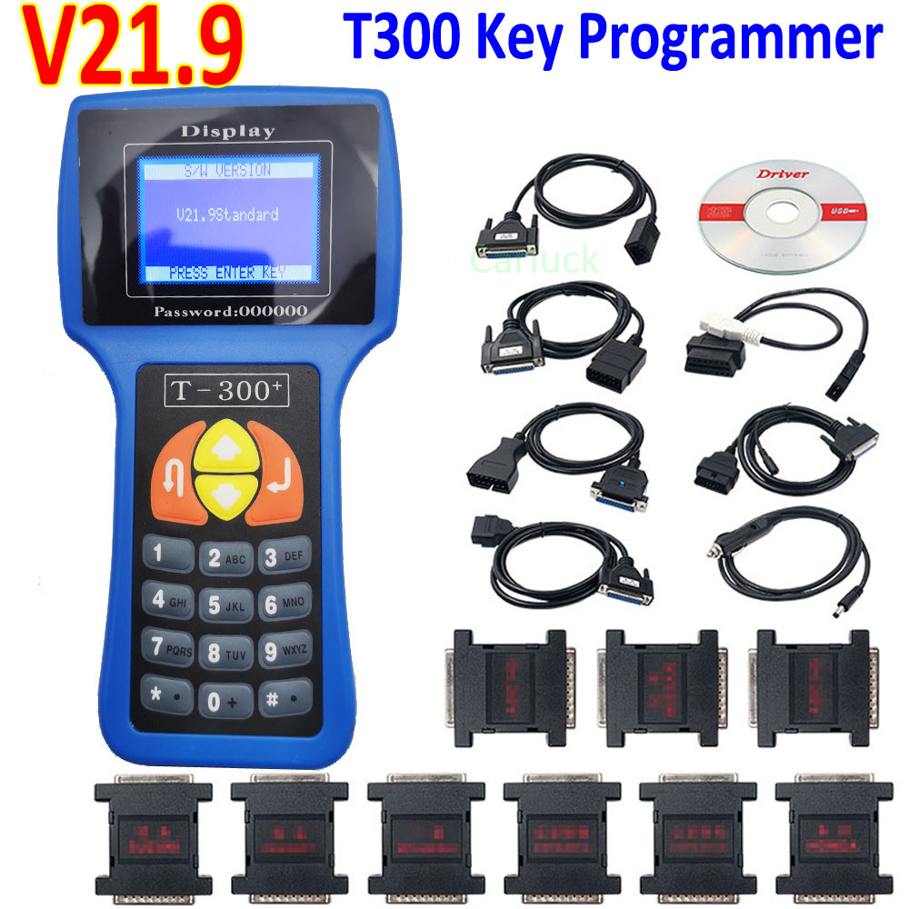 รถ Key Programmer T300 ใหม่รุ่น V21.9 T 300 Auto Transponder Key ถอดรหัส T-CODE T-300 Diagnostic ภาษาอังกฤษ/สเปน T300