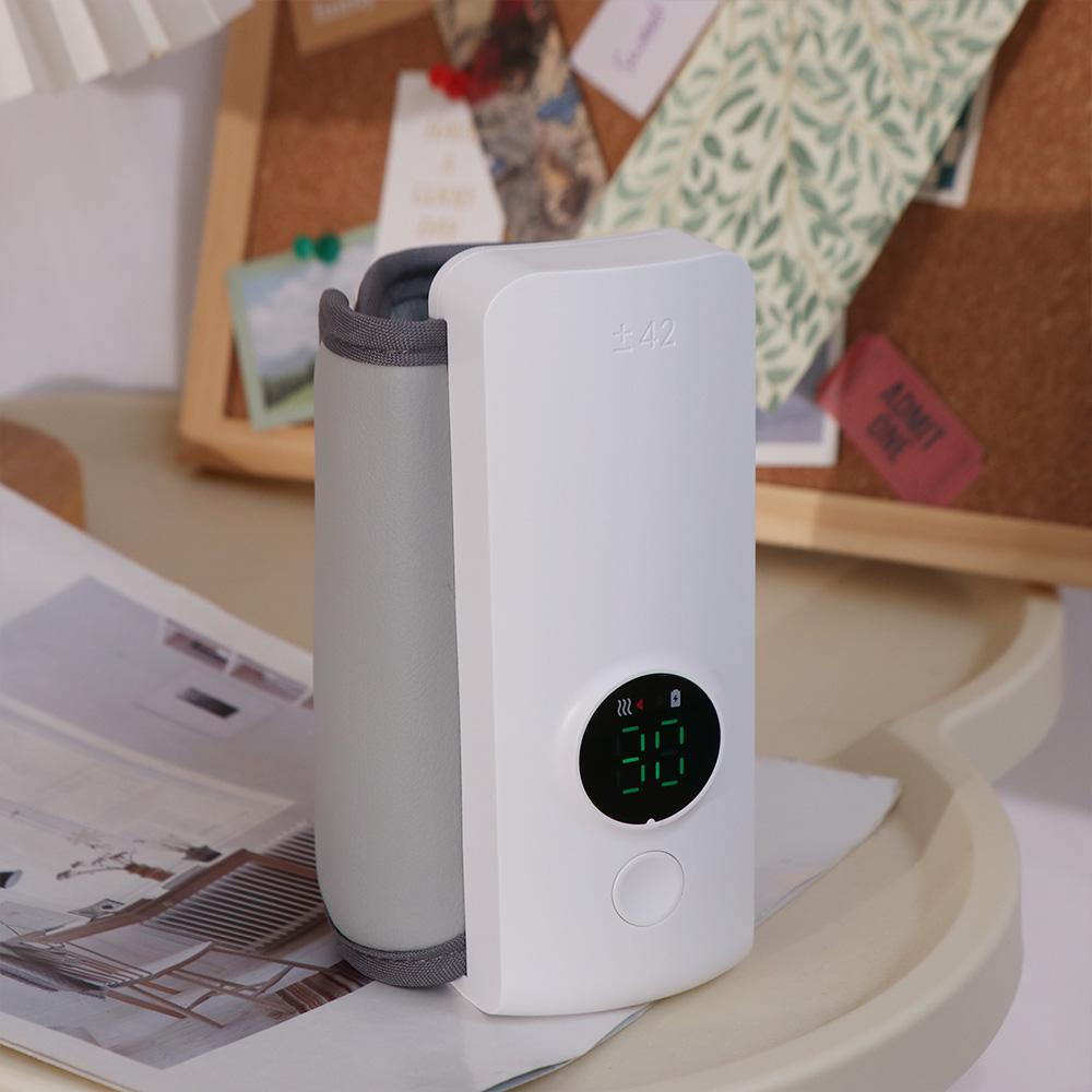 USB Rechargeable Baby Bottle Warmer Temperature Adjustment 6Levels Milk Heater with Temperature Display Safe Baby Bottle Heater