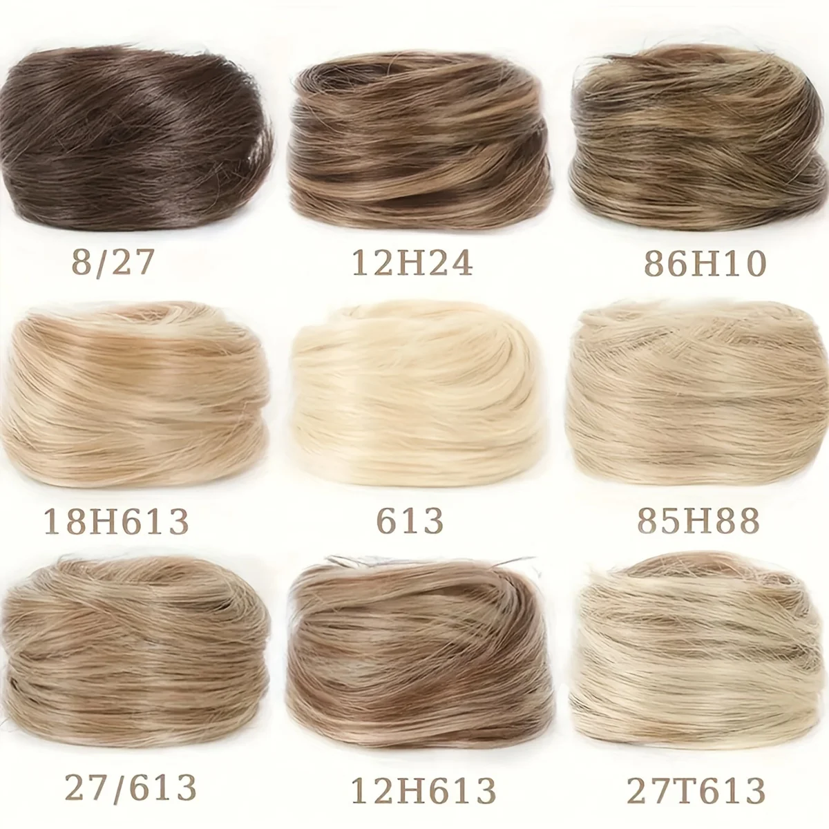 Coque sintético elástico de borracha, coque de cabelo falso com clipe na extensão da cauda do cabelo updo peça de cabelo rabo de cavalo para mulheres natal