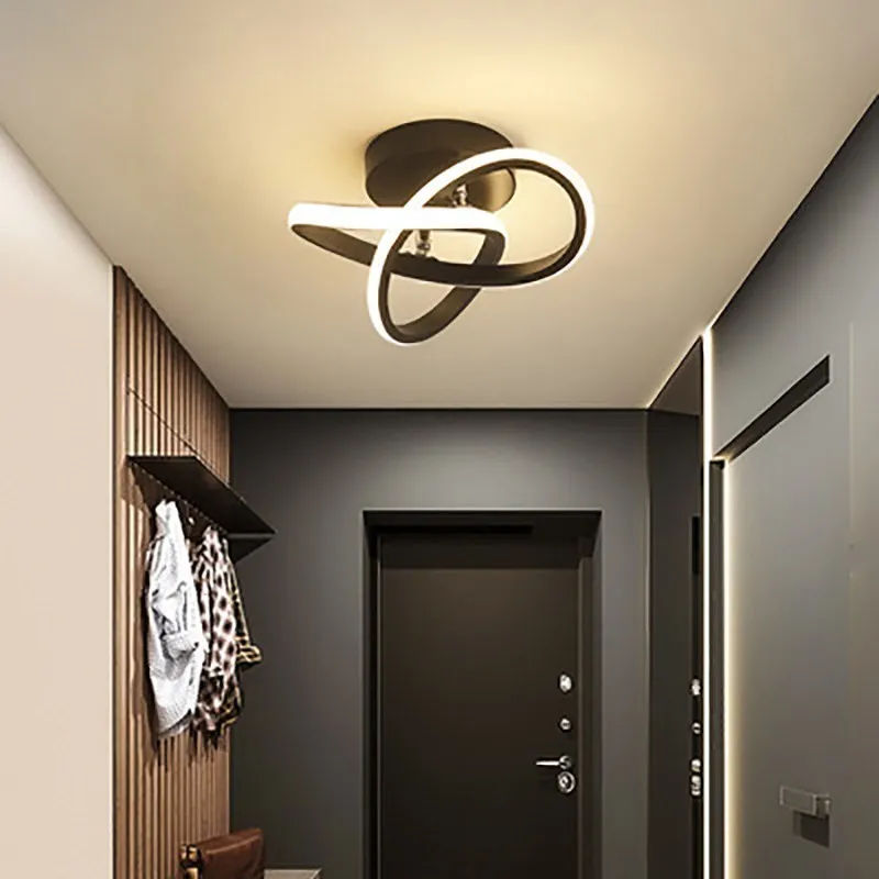 ไฟเพดานทางเดินแถบไฟ LED โคมไฟห้องนั่งเล่นเรียบง่ายที่ทันสมัยสำหรับระเบียงบันไดทางเข้าติดตั้งในการตกแต่งบ้านไฟ LED Luster