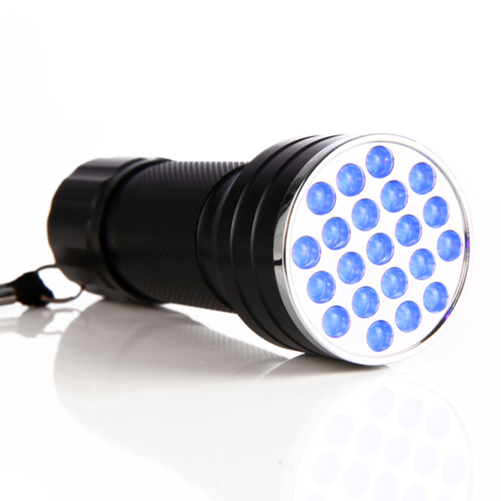 9/21LED UV Light 395nm Waterproof UV Flashlight Ultraviolet Mini UV Lamp Portable Torch Detector for Nails Black Light Lamp