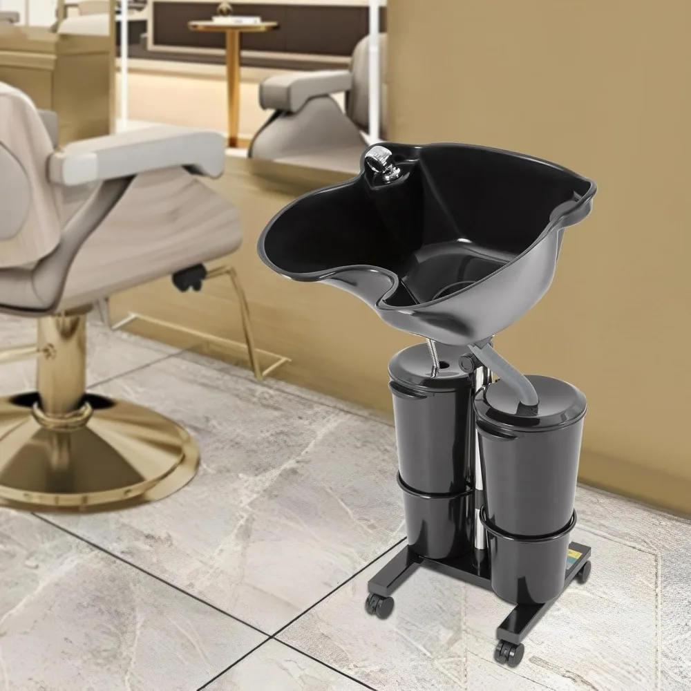 Lavabo per shampoo portatile con 2 secchielli d'acqua Lavabo per salone Lavabo mobile Lavabo per capelli Adatto per case Saloni di parrucchiere