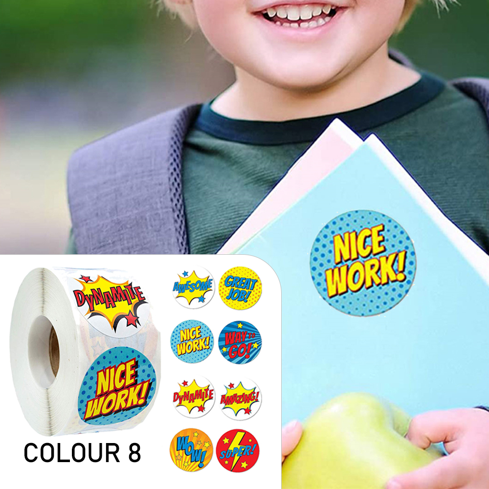 100-500 個のかわいいご褒美ステッカーロール単語モチベーションステッカー学校教師子供学生文具ステッカー子供