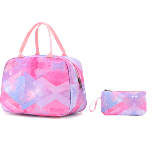 Schule Trolley Tasche Rädern Rucksack für Mädchen Kinder 6 Räder 2 Räder Grundschule Trolley-Set Mittagessen Tasche Stift tasche Für kid