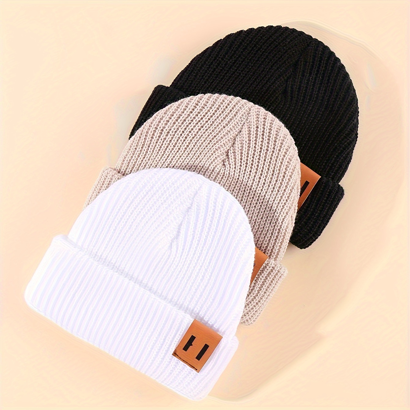 1/2/3 ชิ้นถักหมวกเด็กฤดูหนาวสําหรับเด็กเก็บทารกแรกเกิด Beanies สําหรับชายหญิงเด็กอุปกรณ์เสริมทารกแรกเกิด