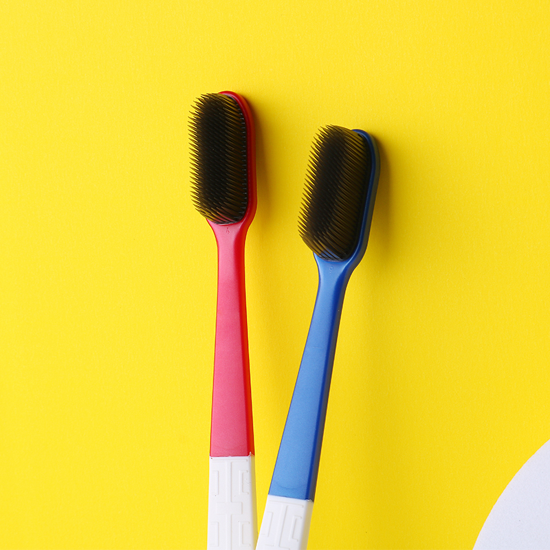 Nano silicone toothbrush 4 packages Adult specific toothbrush Suitable for people with sensitive gums