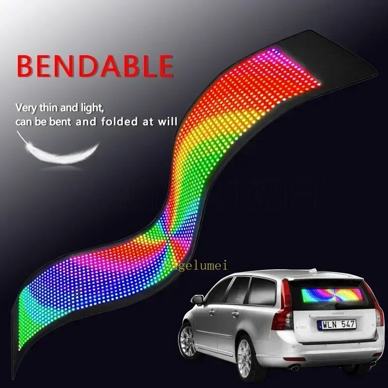 LED-Matrix-Panel, USB, 5 V, mehrsprachig, App, programmierbar, flexibel, Bildschirmanzeige, Animation, DIY, LED-Scroll-Autoschild für Ladenwerbung