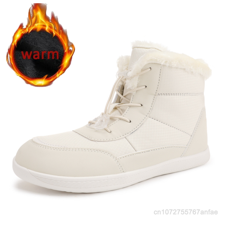 2024 botas de neve descalços femininas botas de neve quentes sapatos de caminhada ao ar livre botas de tornozelo de pele de inverno bota feminina botas de tornozelo descalços