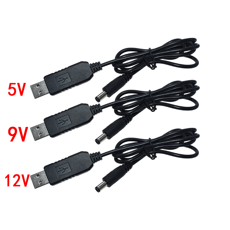 USBパワーブーストライン,dc 5v〜dc 9v,12vステップアップモジュール,usbアダプターケーブル,2.1x5.5mm