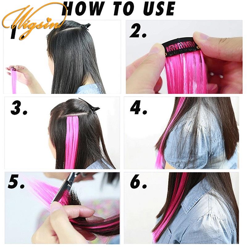 22 Polegada extensões de cabelo sintético brilho clipe em arco-íris brilhante longo cabelo reto resistente ao calor acessórios para o cabelo para mulher