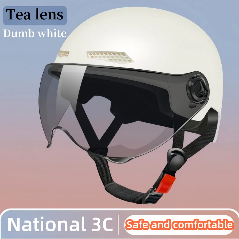 Capacete de motocicleta masculino, retrô, vintage, meio capacete, leve, scooter, bicicleta, cruiser, equipamento de proteção para homens e mulheres