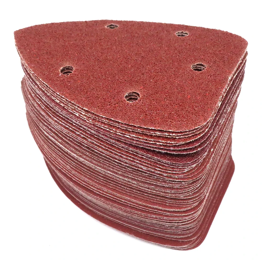 Abrasifs auto-adhésifs pour ponceuse triangulaire, papier abrasif, boucle à crochet, outils de polissage, grain 40-1000, 25 pièces
