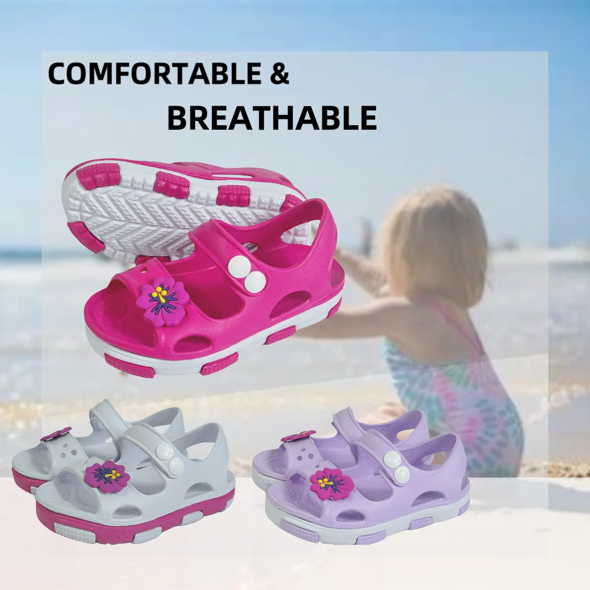 Solide Bogen kinder Sommer Schuhe Nette EVA Strand Nicht Slip Sandalen Für Baby Mädchen Schuhe Weichen Säuglings Kinder Mode sandalen