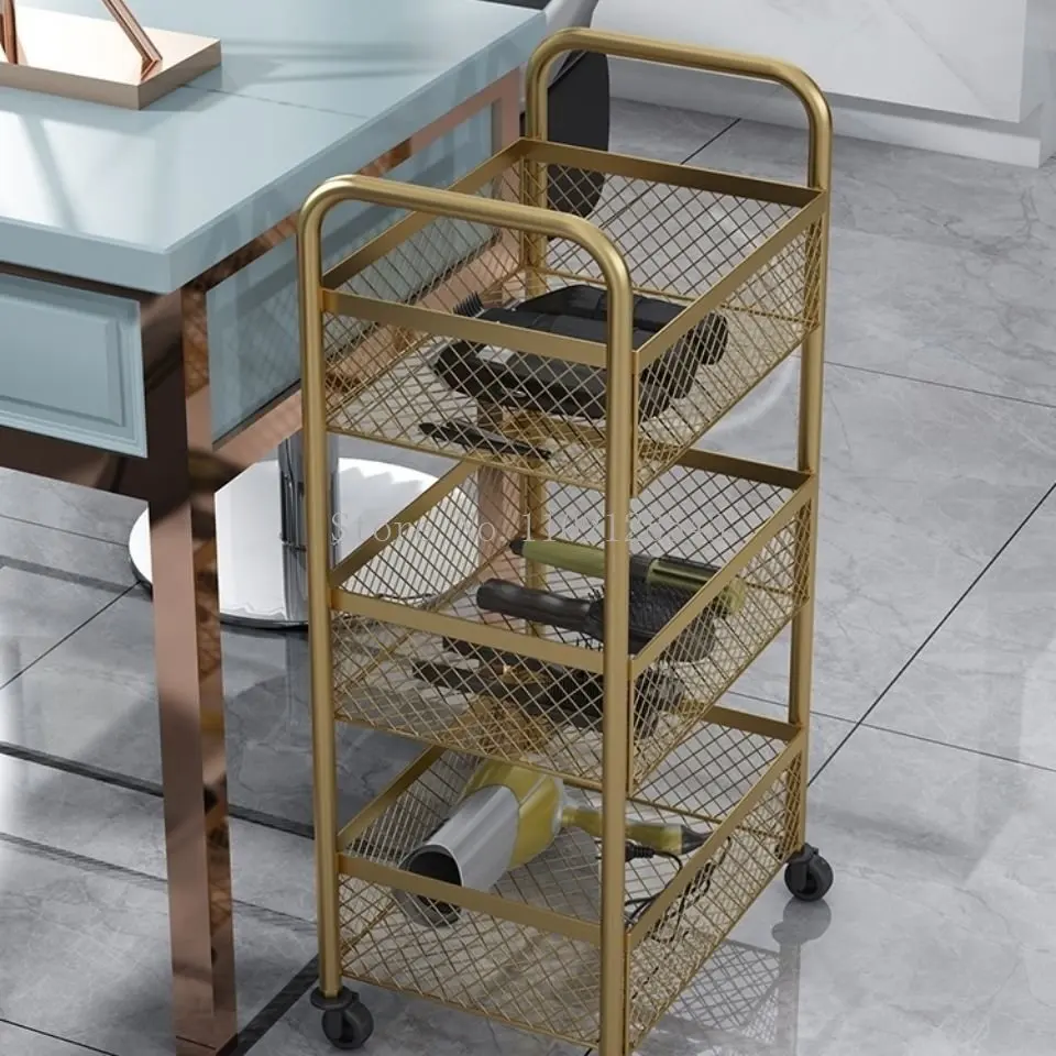 ความงามรถเข็น Rack ล้อร้านตัดผมเล็บพิเศษรถเข็นเครื่องมือขนมขบเคี้ยว Rack Bar Cart สำหรับห้องครัว rolling