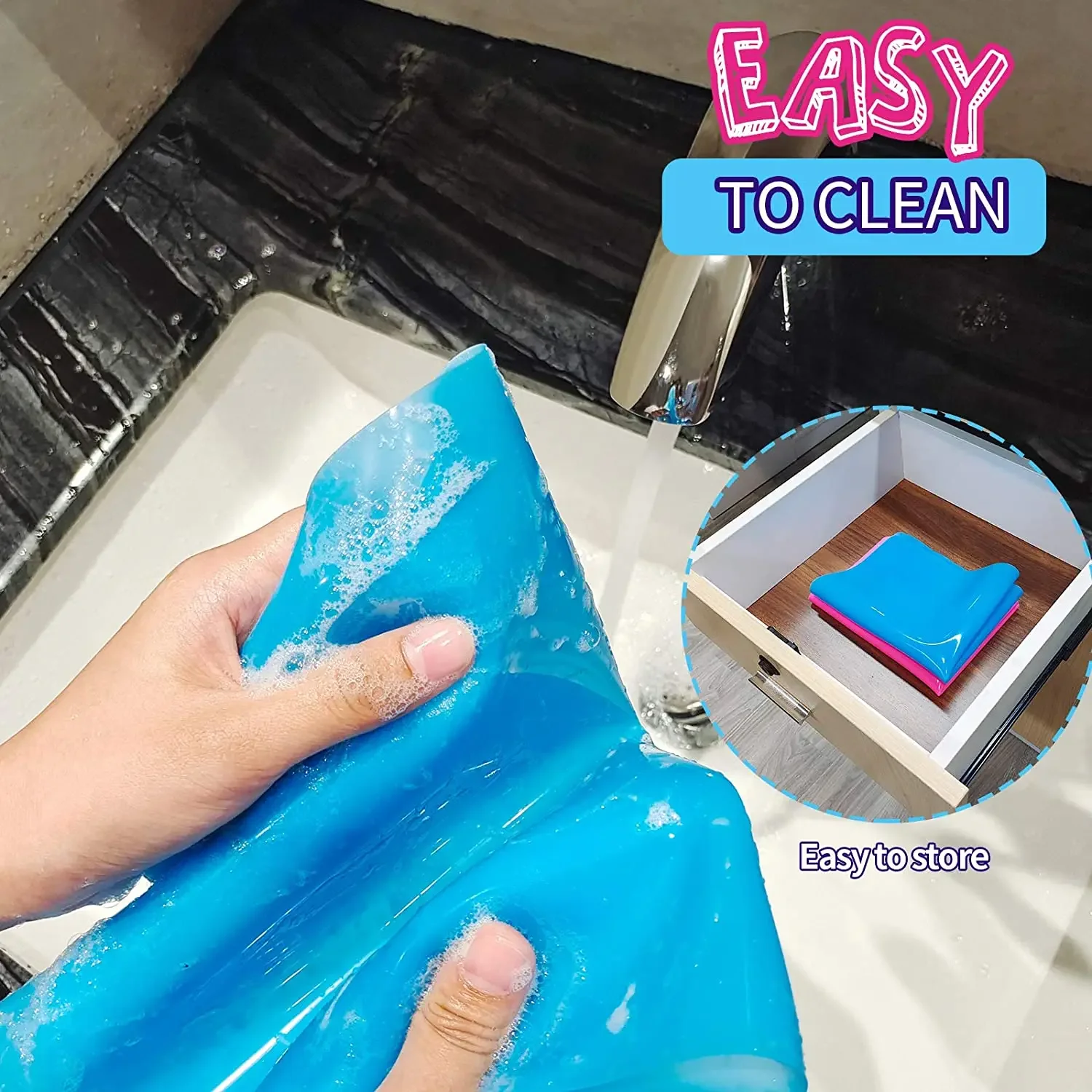 15.7" x 11.7" Large Silicone Sheet for Crafts Jewelry Casting Mold Mat, Nonstick Craft Mat for Epoxy Resin, Paint, Clay