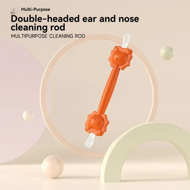 2pcs เด็กทําความสะอาดช้อนหูจมูกทําความสะอาด Double Headed Multifunctional Soft WAX Curette Picker ซิลิโคนทําความสะอาดแหนบ