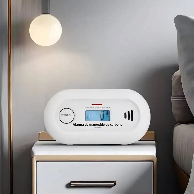 Detector inalámbrico de alarma de humo y calor interconectado, alarma de monóxido de carbono, batería sellada de 10 años, botón de prueba/silencio grande,