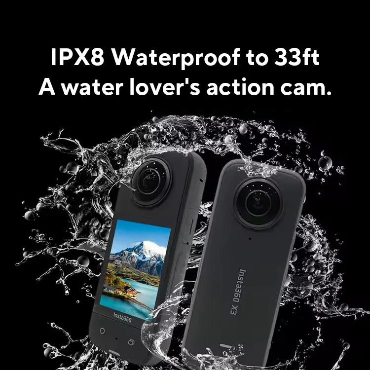 Insta360 X4 360 8K Video 2290mAh 2.5'' Touchscreen 10m Waterproof Removable Lens Guards Russia in stocks