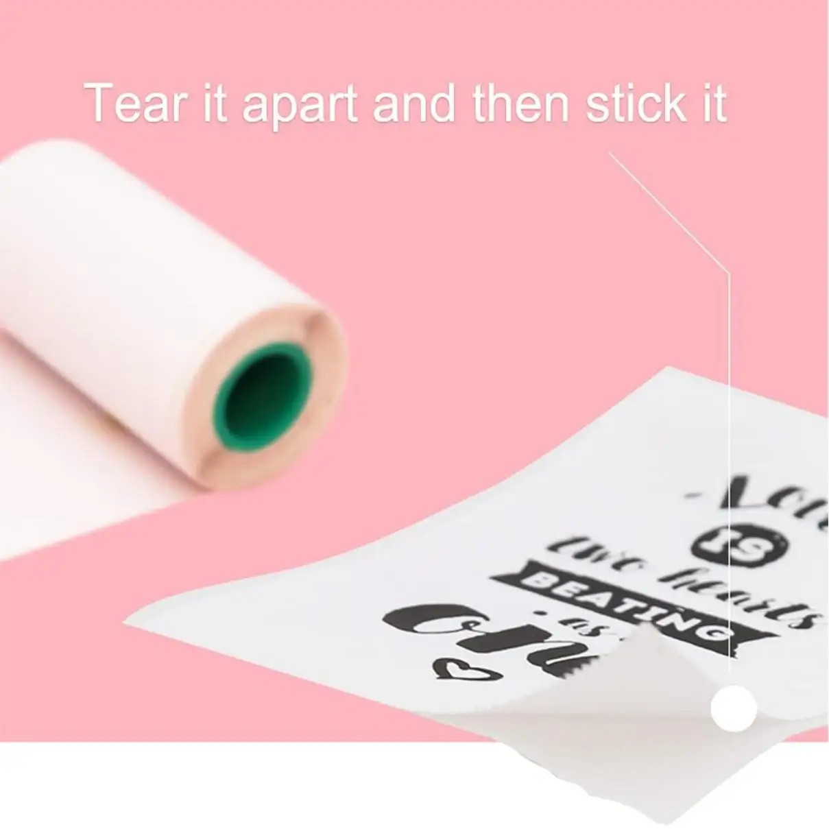 Peripage 미니 프린터 용지 접착 감열지 롤 Peripage A6 Paperang 용 백서 모든 Bluetooth 미니 프린터