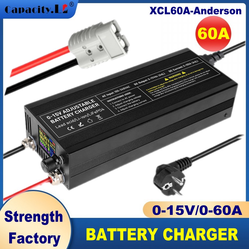 12V Lifepo4 Pin Sạc 30A 40a 60a Cao Cấp Sạc Nhanh Pin Lithium Charger14.6V 12.6V Pin Adapter