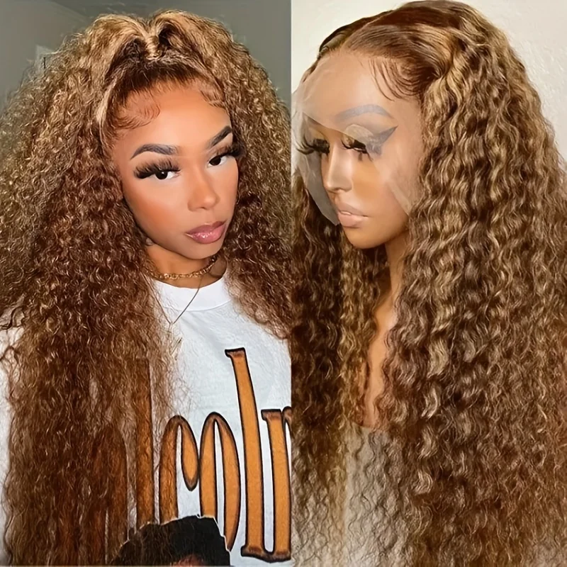 Peluca de cabello humano hd para mujer, postizo de encaje frontal, 13x6, 13x4, Rubio brasileño