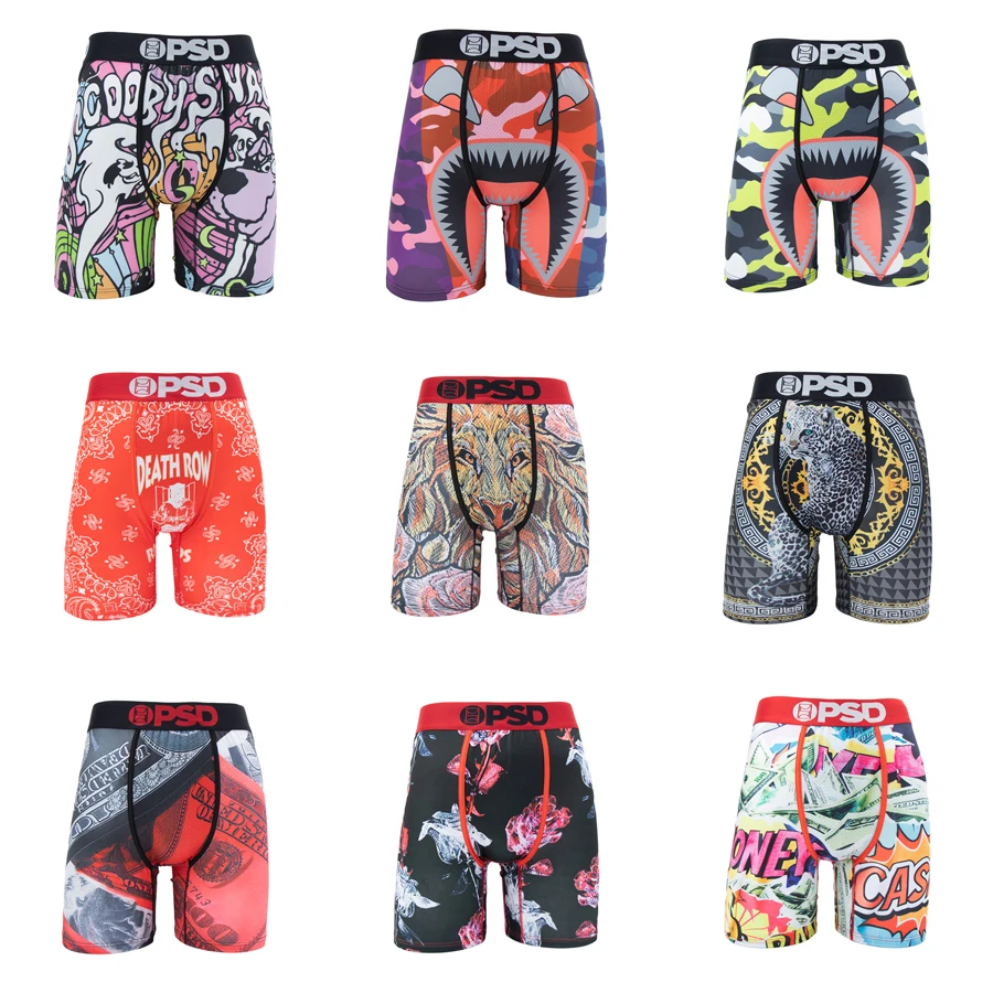 Shorts de boxer respirável masculino, cueca sexy, boxers estampados, calção de cuecas, plus size, calcinha da moda