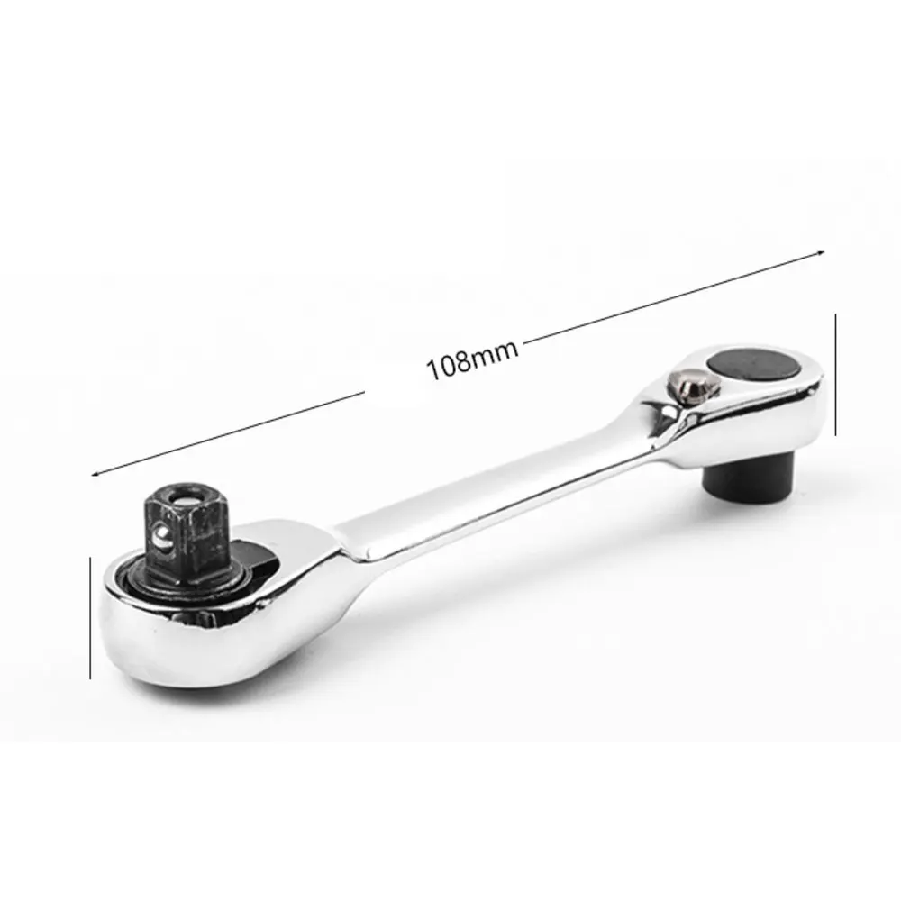 MINI TREBLE 1/4 ประแจวงล้อ Double Ended Quick SOCKET ประแจวงล้อไขควง HEX ประแจแรงบิดชุด Spanner
