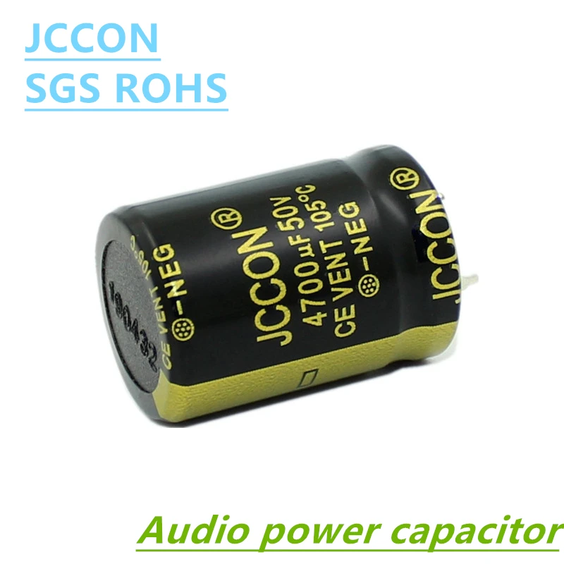 1 Uds JCCON condensador electrolítico de Audio 50V 6800UF 4700UF 10000UF 15000UF 22000UF para amplificador Hifi alta frecuencia baja ESR
