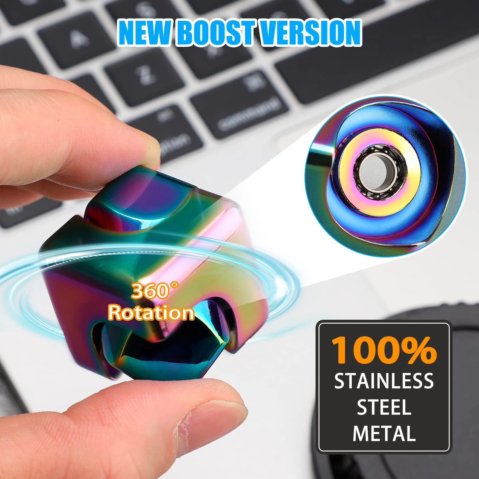 Metalen Kubus Spinner Fidget Speelgoed Vingertoppen 3D Puzzel Gyro Gear Zintuiglijke Anti Stress Educatieve Spelletjes voor Kinderen Volwassenen