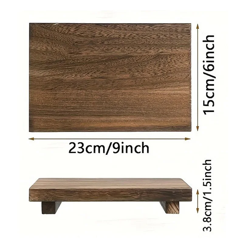 Holz Tablett Sockel Ständer Badezimmer Dekor Holz Eitelkeit Hände Seife Duftkerze Lagerung Halter Tablett Küche Gewürz Halter