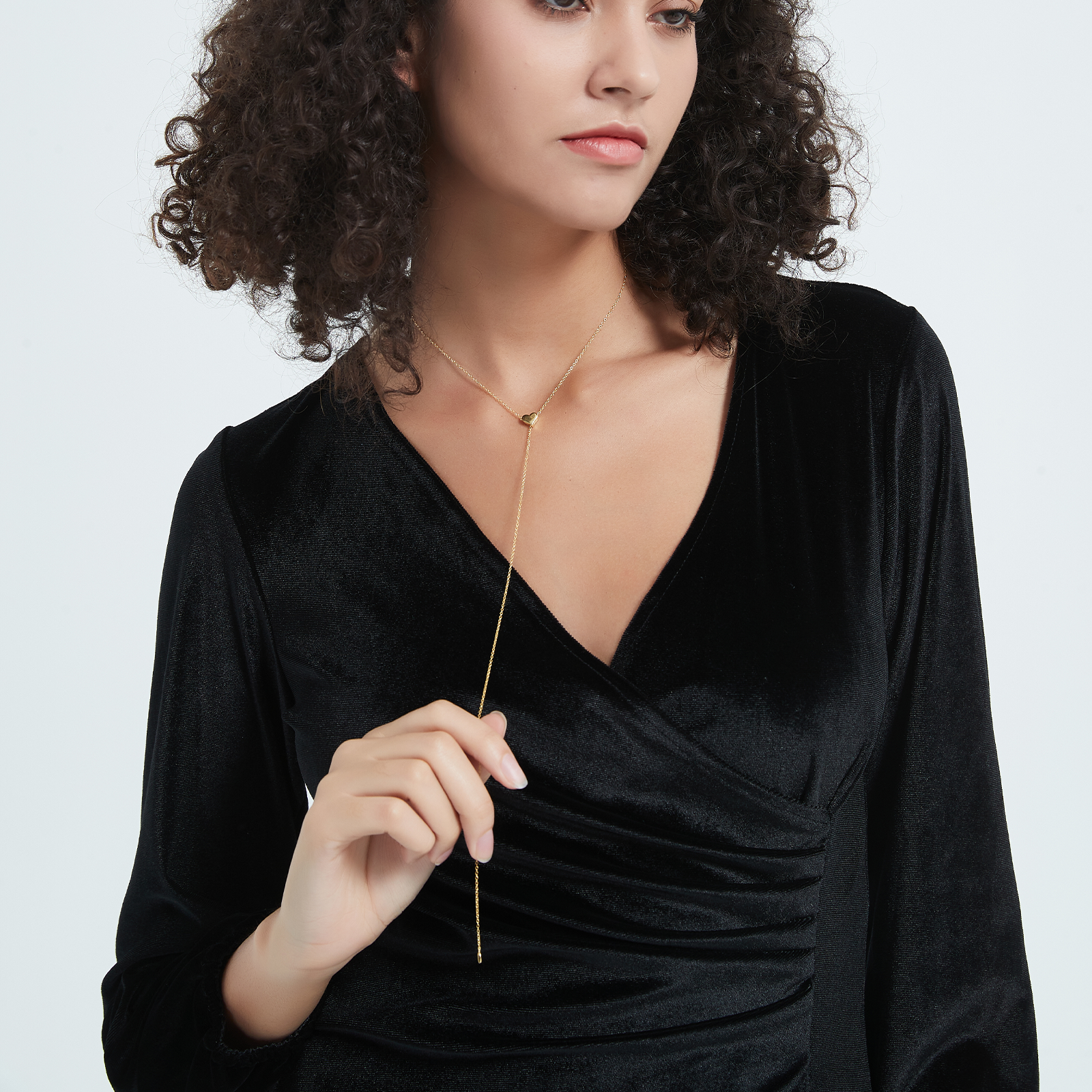 ANDYWEN, transformador de Plata de Ley 925, cadena ajustable, colgante de corazón, collar con dije, gargantilla de gota, joyería de lujo redimensionable para mujer