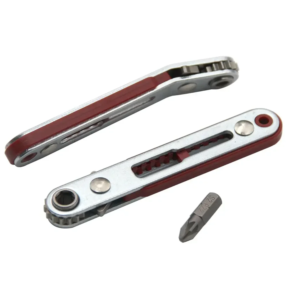Bidirectional Forward and Reverse Ratchet Screwdriver Elbow Flat Head Wrench Cross Screwdriver Slotted Tool