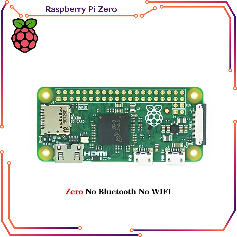 Raspberry Pi Zero 2 Вт / W / WH / 2WH WIFI Bluetooth-плата с процессором 1 ГГц 512 МБ ОЗУ Raspberry Pi Zero Версия 1.3