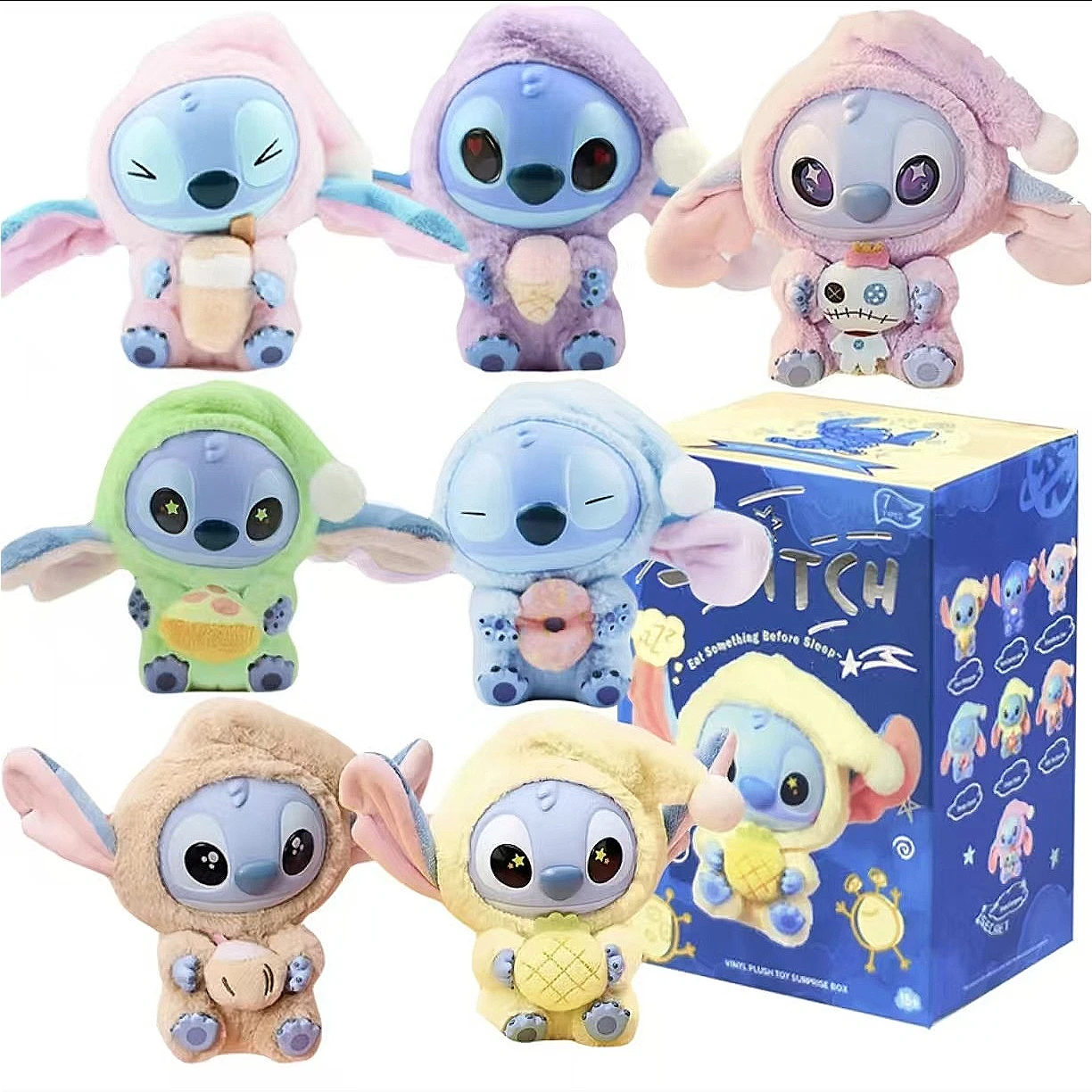 Nuevo punto de alta calidad, serie Eat Algo Before Sleep, muñecos de peluche, colgante, adorno de muñeca, caja misteriosa, juguetes sorpresa, regalos