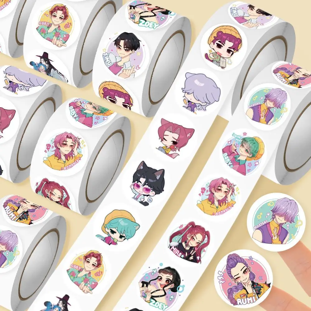 500 ピース/ロールアニメ KPop デーモンハンターステッカーデーモンハンタータイガー DIY スクラップブッキング電話荷物スケートボード防水
