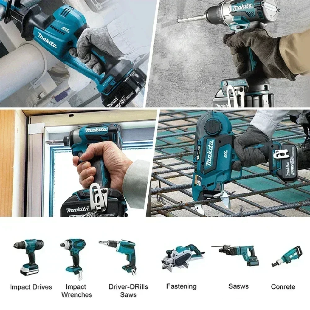 Véritable batterie Makita 18V 6Ah batterie d'outils électriques rechargeables 18V makita avec remplacement LED Li-ion LXT BL1860B BL1860 BL1850