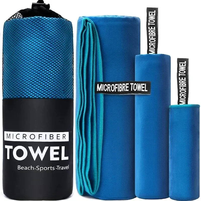 Asciugamano sportivo ad asciugatura rapida 40x80 cm Blu Grigio Verde Arancione Nuoto Palestra Fitness Campeggio Corsa Spiaggia Asciugamani per il viso