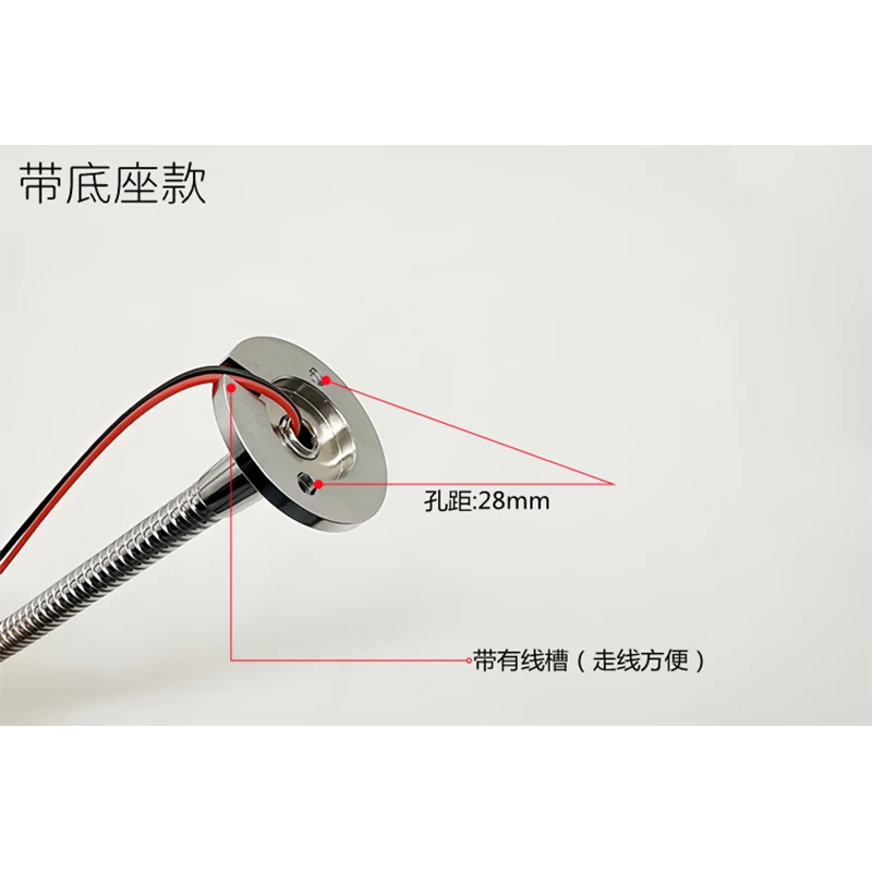 Universal 1W DC12V 24V LED CNC Machine Tool Light Flexible Gooseneck led Workshop Working Lamp Silver Black Industrial Spotlight