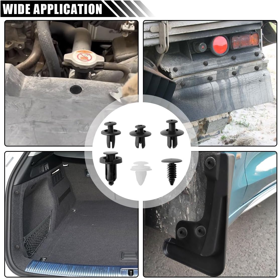 50/100PCS Plastic Car Body Trim Clips Universal Car Bumper Clips Rivets Fasteners Push Retainer Kit with Storage Box