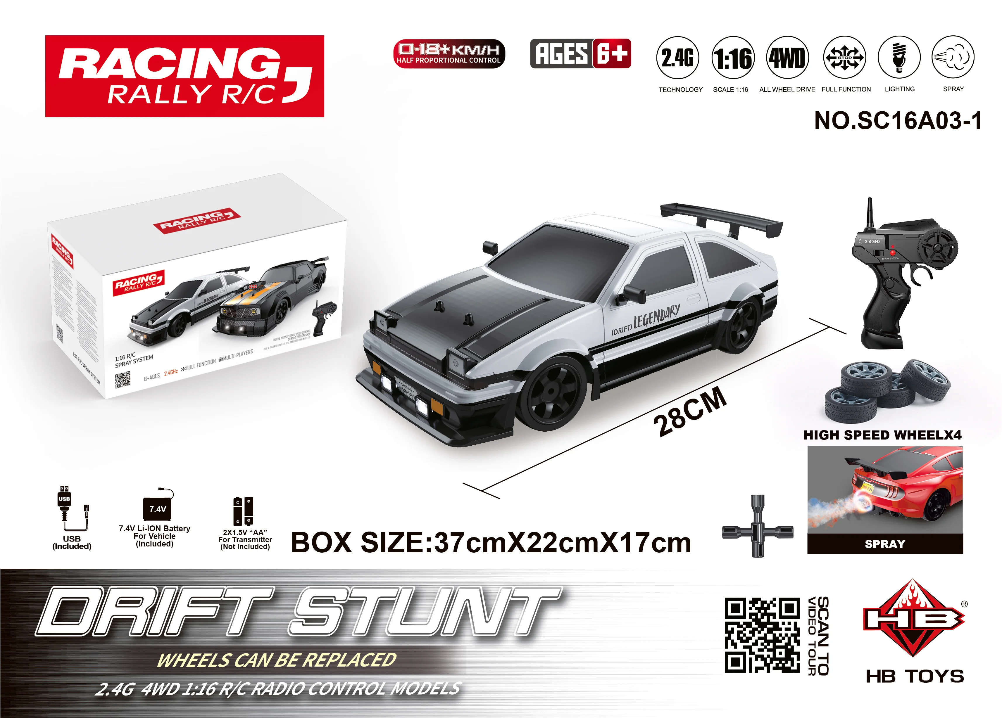 1/16 2.4 グラムレーシング Rc カードリフトカーマスタング GTR 電動 4WD 高速リモコンドリフトおもちゃ子供のためのギフト