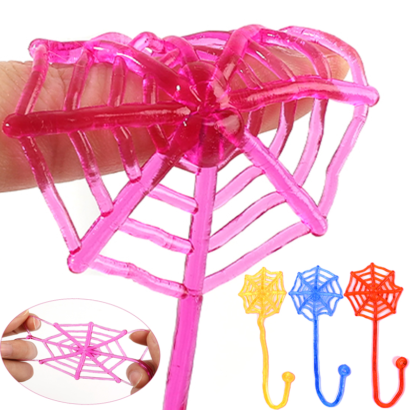 1-10pcs Sticky Spider Web Soft Elastically Stretchable Climbing Toys  for Kids Birthday Party Favors Halloween Party Stress Toy