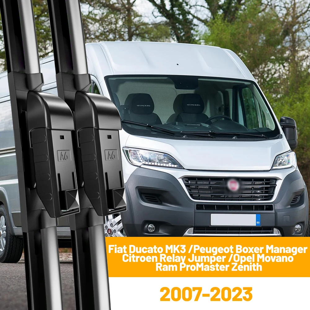 フロントガラスワイパーブレードフィアット Ducato III MK3 プジョーボクサーマネージャーシトロエンリレージャンパーオペルボクソールモバーノ 2007 - 2023