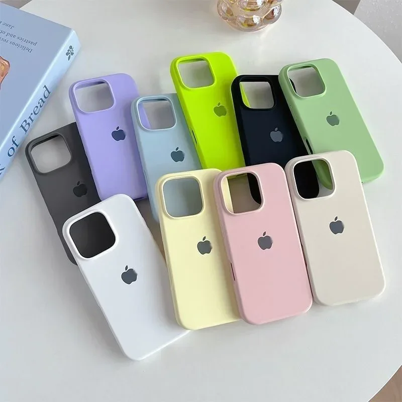 Custodie in silicone ufficiali originali per iPhone 16 13 14 15 12 Pro Max Custodia per Apple iPhone 16Plus 16 14 15 13 12 Pro Custodia